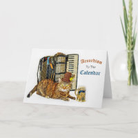 Anniversaire drôle de Kitty d'accordéon