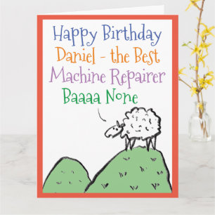 Carte Anniversaire drôle de réparateur de machines
