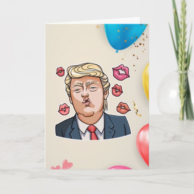 Carte Anniversaire drôle de Trump (Devant)
