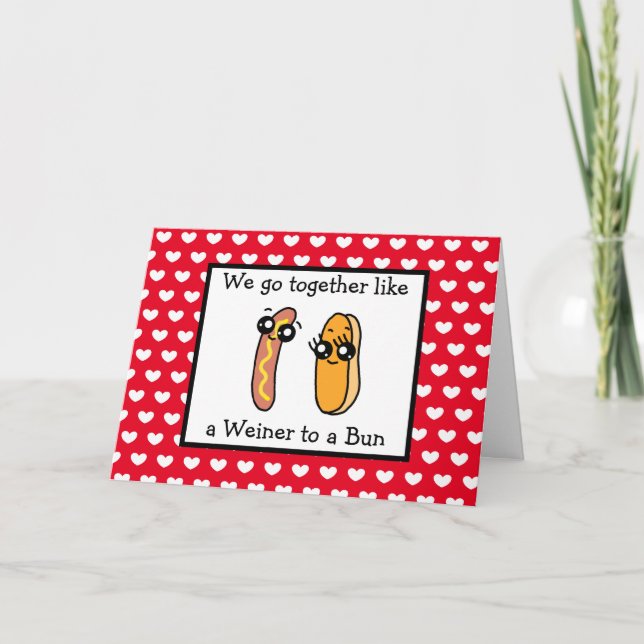 Carte Anniversaire drôle de Weiner et de Pun de Nourritu (Devant)