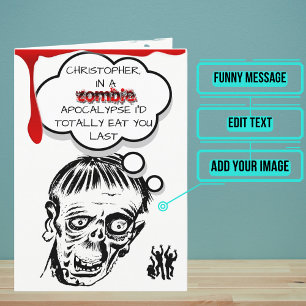 Carte Anniversaire drôle de Zombie