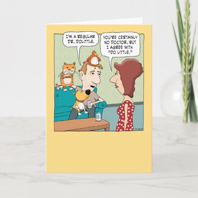 Carte Anniversaire drôle du magnétisme animal (Devant)