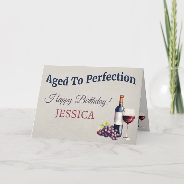 Carte Anniversaire drôle et élégant (Devant)