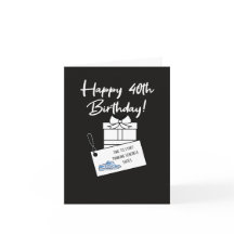 Anniversaire drôle et sarcastique de 40 ans 