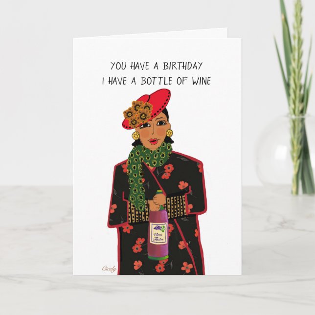 Carte Anniversaire drôle Haikus pour elle (Devant)