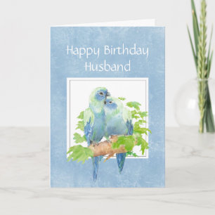 Carte Anniversaire drôle pour des oiseaux de couples de