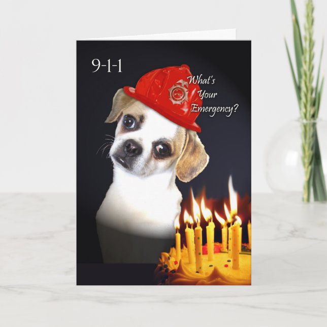 Carte Anniversaire drôle pour vieux ami Carlin Mix Chig (Devant)