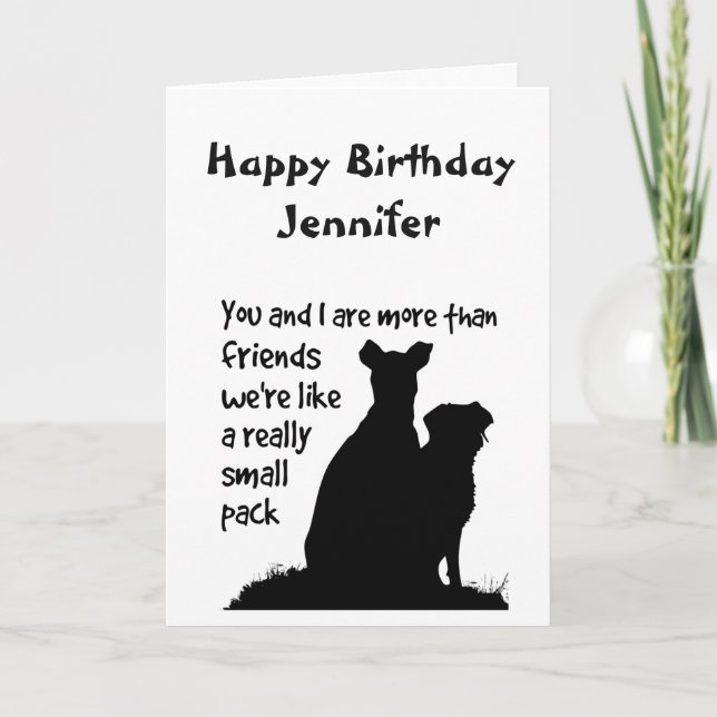 Carte Anniversaire drôle vous et I plus que des amis (Devant)