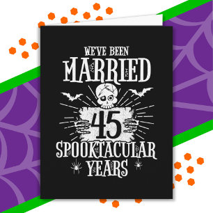 Carte Anniversaire du 45e Mariage de Spooktacular d'Hall