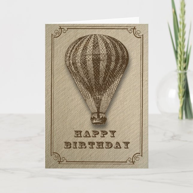 Carte Anniversaire du ballon à air chaud (Devant)