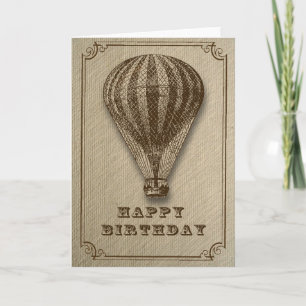 Carte Anniversaire du ballon à air chaud