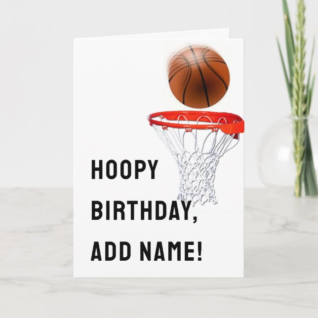 Carte Anniversaire du basket-ball (Devant)