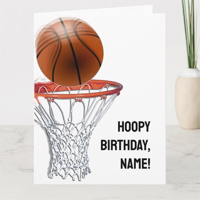 Carte Anniversaire du basket-ball (Devant)