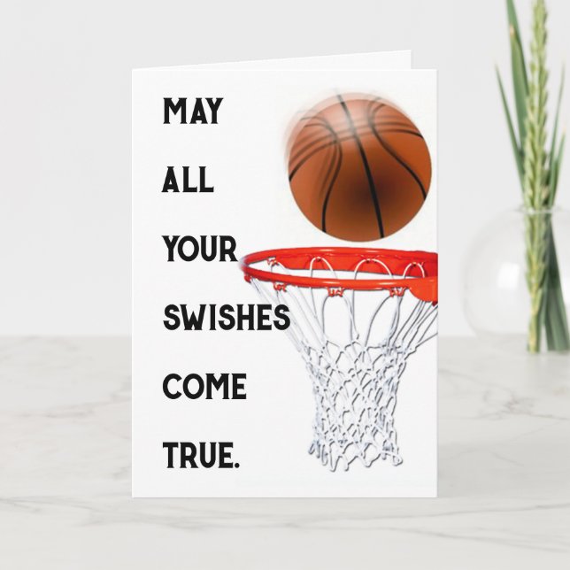 Carte Anniversaire du basket-ball (Devant)
