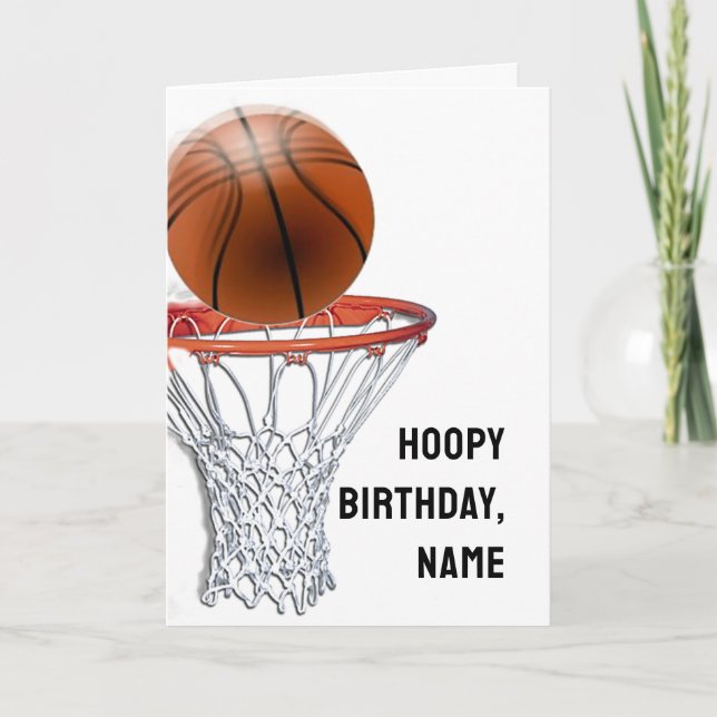 Carte Anniversaire du basket-ball (Devant)