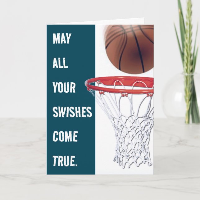 Carte Anniversaire du basket-ball personnalisé (Devant)