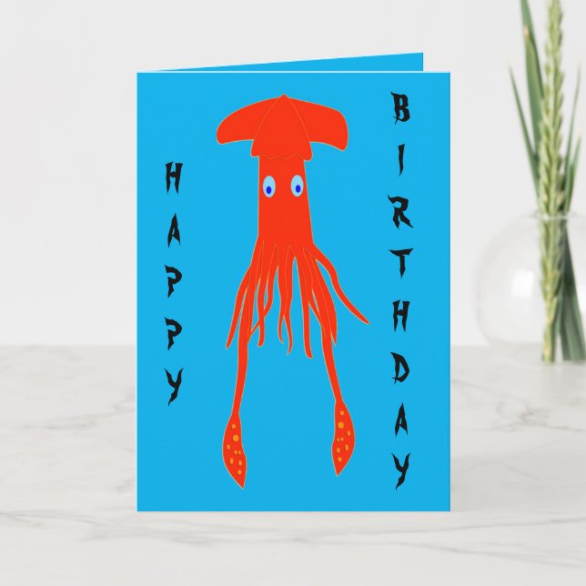 Carte Anniversaire du calmar colossal (Devant)