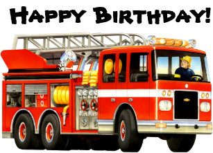 Cartes Camion Pompiers D Anniversaire Zazzle Ca