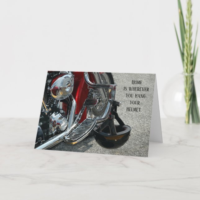 Carte Anniversaire du casque suspendu V-Twin Motor (Devant)