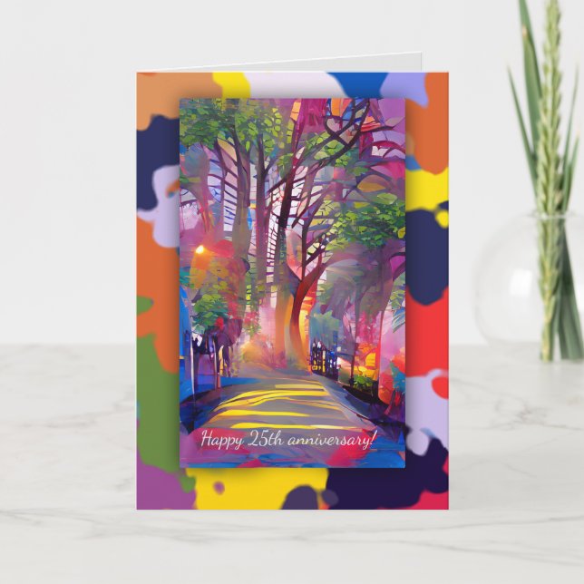 Carte Anniversaire du chemin de vie avec texte personnal (Devant)