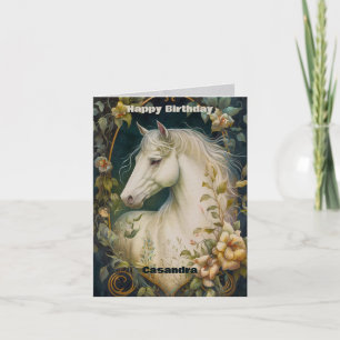 Carte Anniversaire du Cheval Blanc