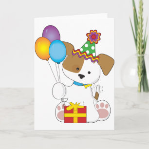 Carte Anniversaire du chiot mignon