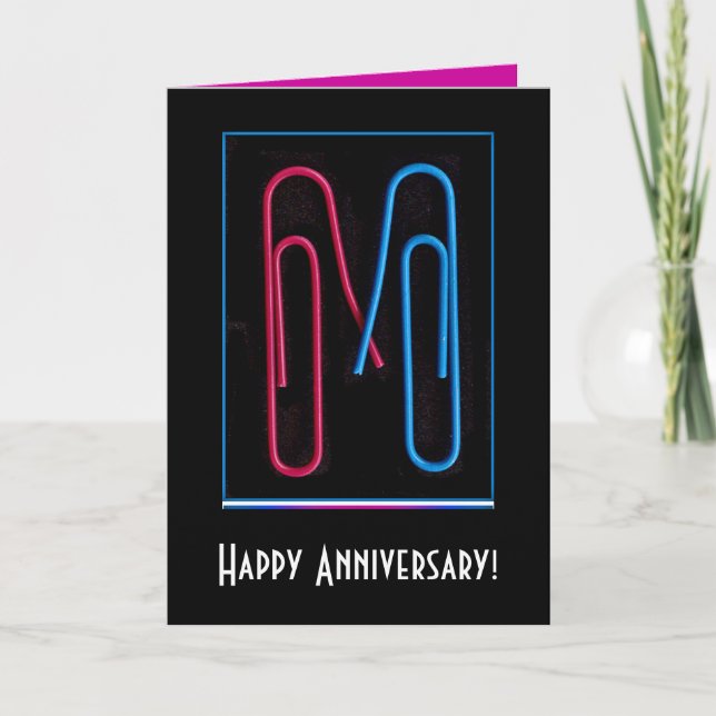 Carte anniversaire du clip papier (Devant)