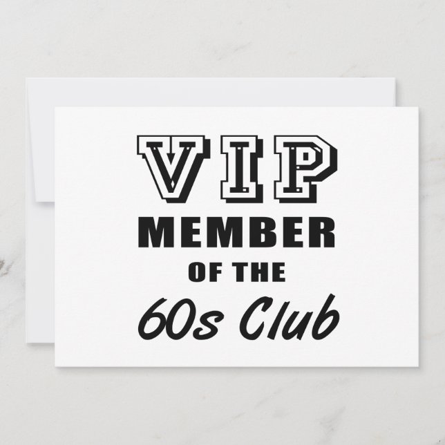 Carte Anniversaire du club des années 60 (Devant)