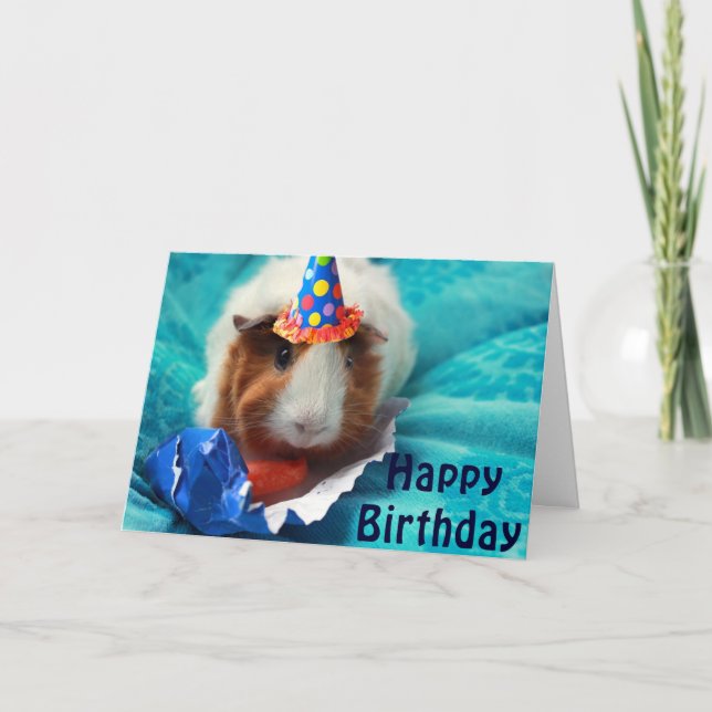 Carte Anniversaire du cochon (Devant)