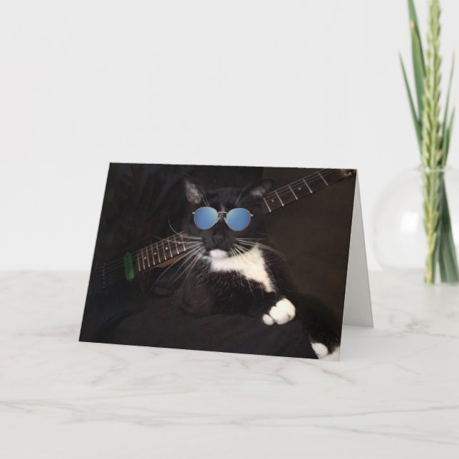 Carte Anniversaire du Cool "From the Cat" (Devant)