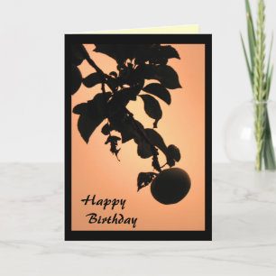 Carte Anniversaire du coucher de soleil de pomme