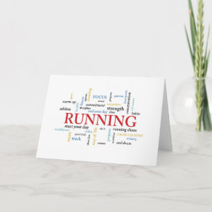 Carte Anniversaire du coureur avec des mots