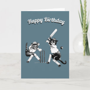 Carte Anniversaire du cricket
