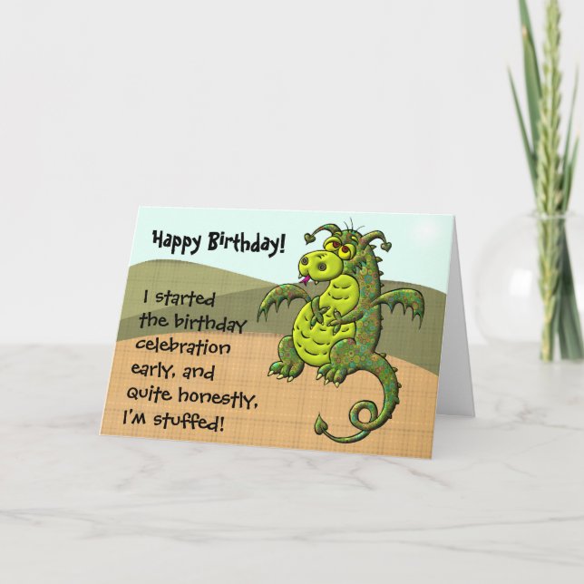 Carte Anniversaire du dragon (Devant)