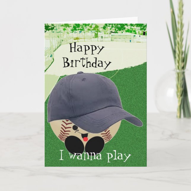 Carte Anniversaire du fan de baseball (Devant)