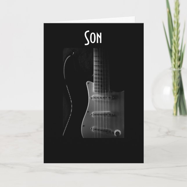 CARTE ANNIVERSAIRE DU FILS DE LA GUITARE (Devant)