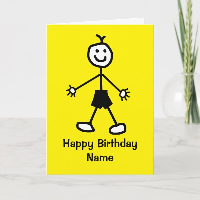 Carte Anniversaire du garçon mou (Devant)