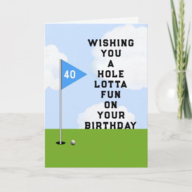 Carte Anniversaire du golf (Devant)