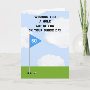 Carte Anniversaire du golf