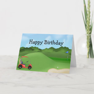 Carte Anniversaire du golf
