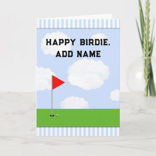 Carte Anniversaire du golf personnalisé