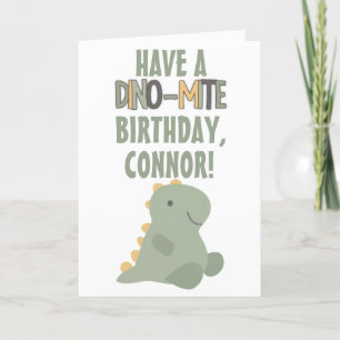 Carte Anniversaire du jeune enfant Dinosaur Vert