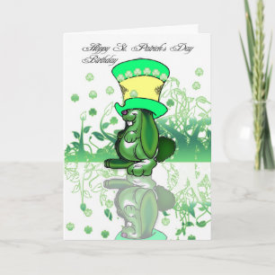 Carte Anniversaire du jour de St Patrick de houblon,