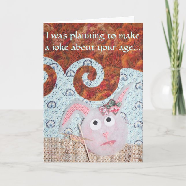 Carte Anniversaire du lapin de poussière - Bunnies hutch (Devant)