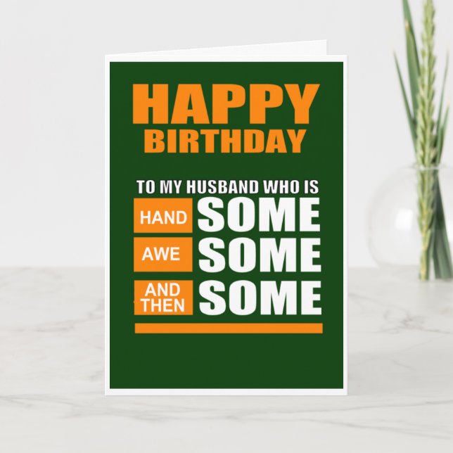 Carte anniversaire du mari (Devant)