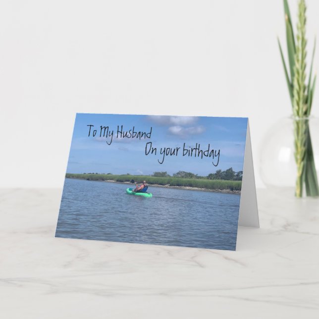 CARTE ANNIVERSAIRE DU MARI "ROMANTIQUE" ET "TRÈS AMOUREU (Devant)