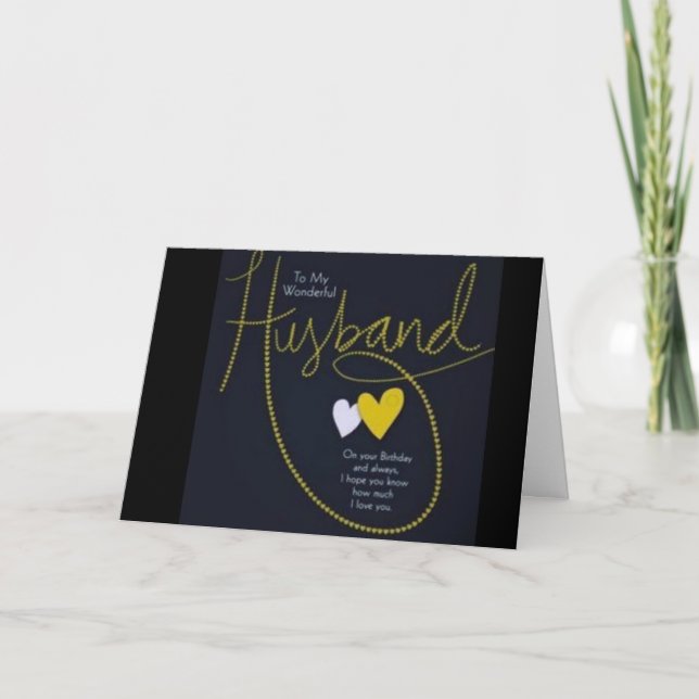 CARTE ANNIVERSAIRE DU MARI "ROMANTIQUE" & "TRÈS AMOUREUX (Devant)