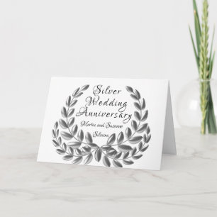 Carte Anniversaire du Mariage d'argent