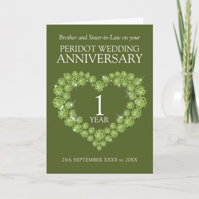 Carte Anniversaire du mariage de la période à l'intérieu (Devant)