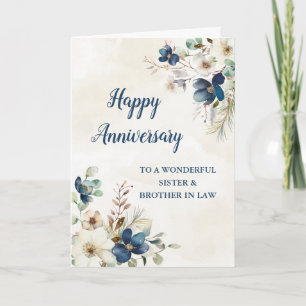 Carte Anniversaire du Mariage de la Soeur Bleue et Frère